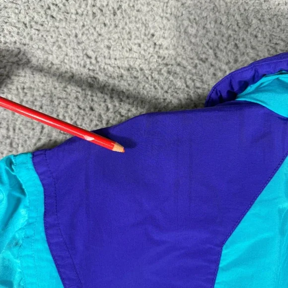 Vintage Tyrolia Skiwear Jacket Womens Medium Teal Purple Ski Snowboard - Picture 10 of 10